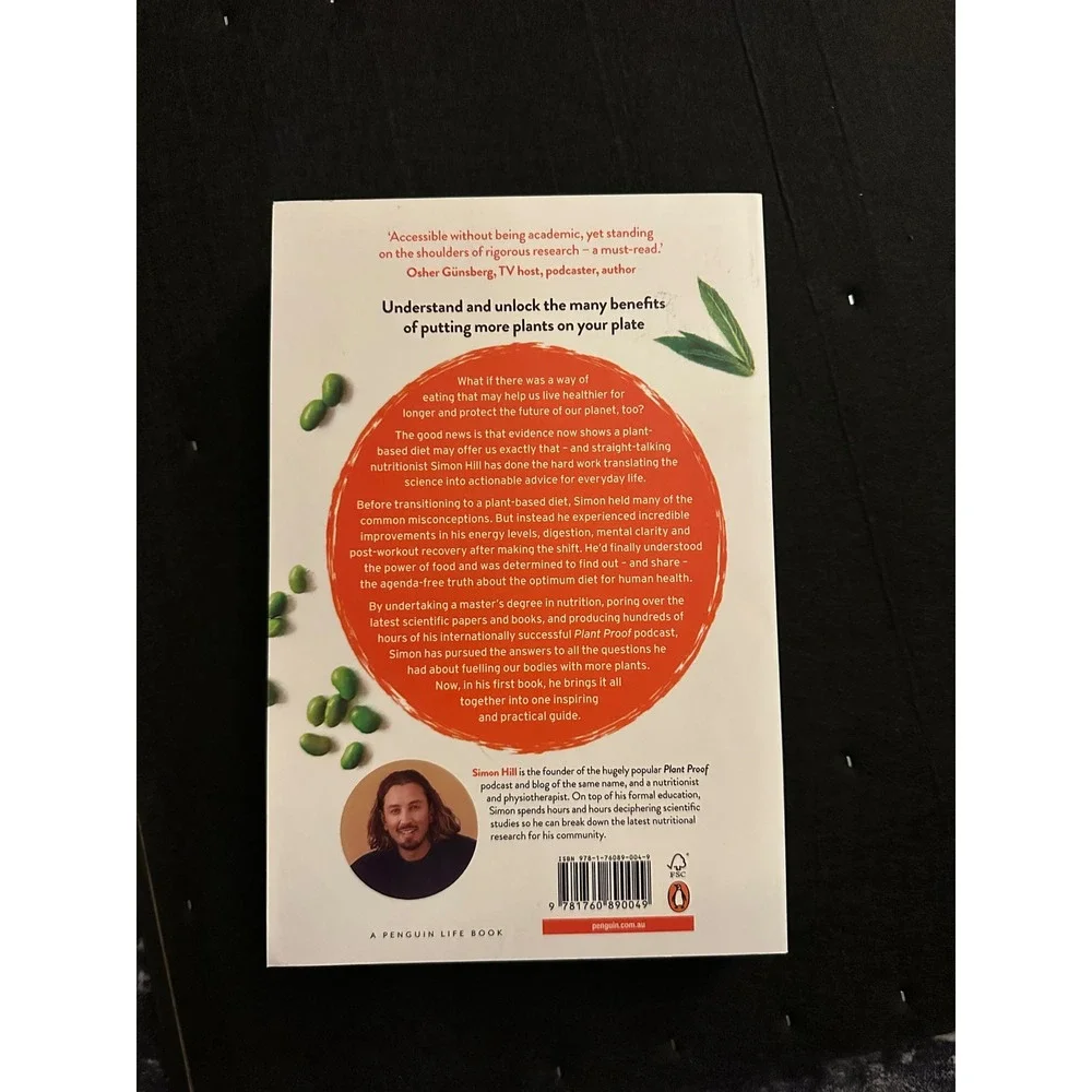 The Proof is in the Plants Simon Hill‎ Plant-Based Diet Nutrition Book Paperback